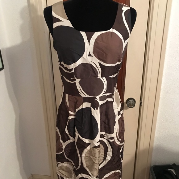 Banana Republic Dresses & Skirts - Brown mini dress Banana Republic tan silk